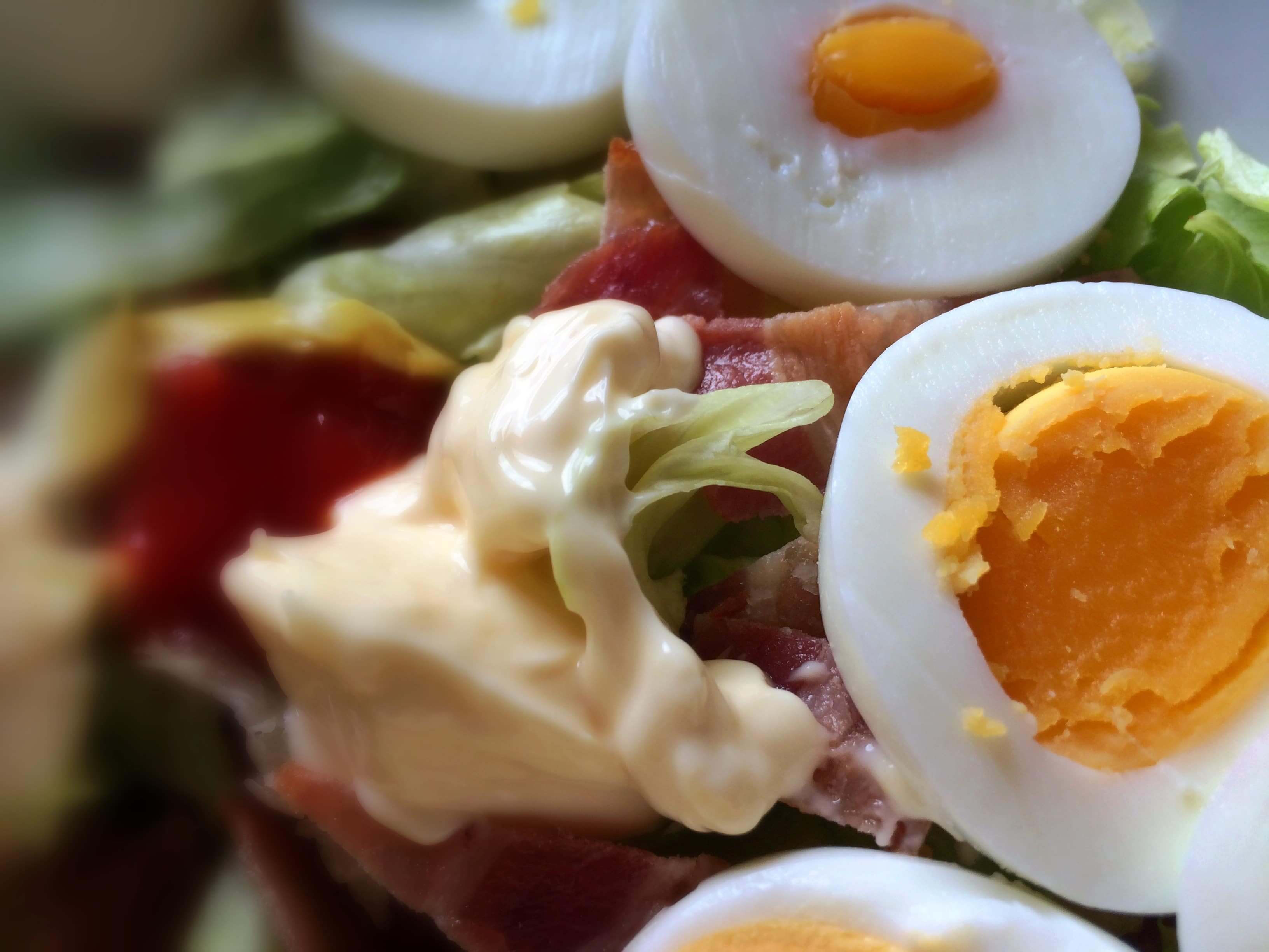 Bacon/egg salade