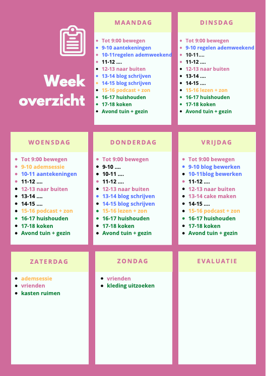 weekplanning